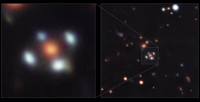 Imagen de la Cruz de Einstein tomada por el VLT