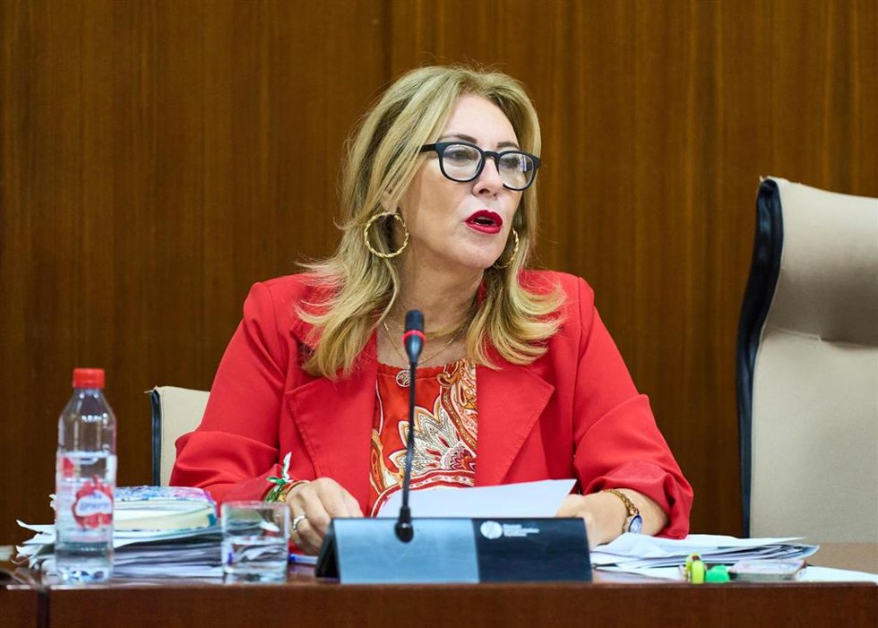 La consejera de Economia, Hacienda y Fondos Europeos, Carolina España, en comisión parlamentaria.