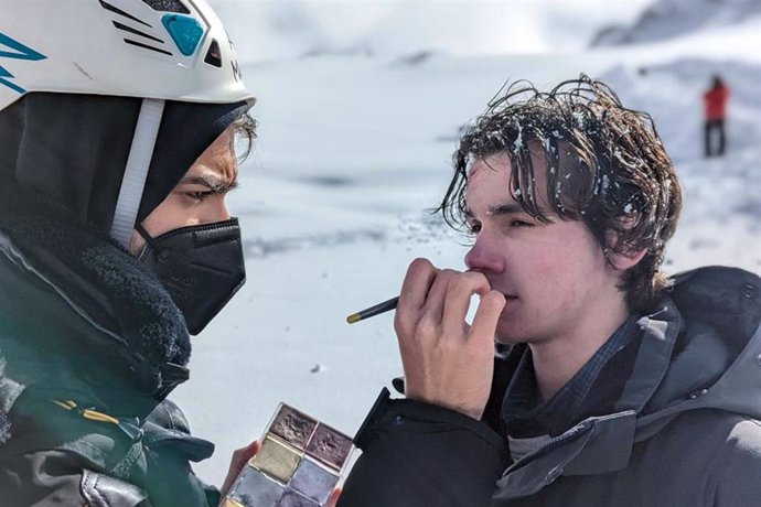 El maquillador Jesús García en la película 'La sociedad de la nieve'