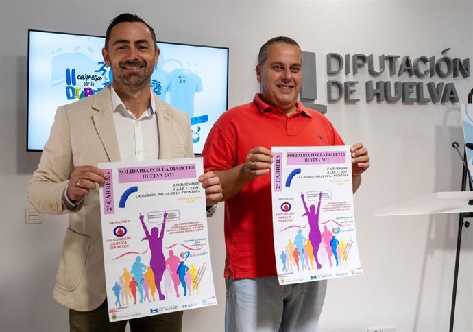 Presentación de la II Carrera Solidaria por la Diabetes Huelva 2023 en Diputación de Huelva.