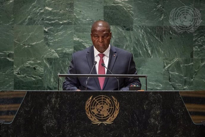 Faustin-Archange Touadéra, presidente de República Centroafricana, habla ante la Asamblea General de la ONU