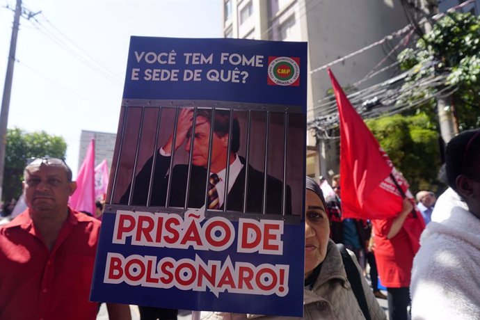 September 7, 2023: People gather for the 'Grito dos Excluidos' ('Call of the Excluded') demonstration against all situations of exclusion and requesting the arrest of former Brazilian President Jair Bolsonaro in Sao Paulo, Brazil on September 7, 2023