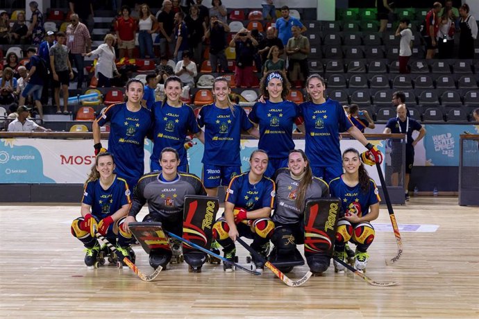 La selección española femenina de hockey patines.