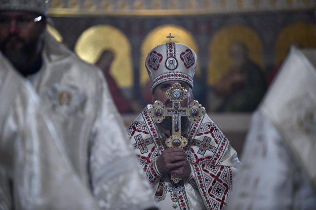 Archivo - January 7, 2023, Kyiv, Ukraine: Head of the Orthodox Church of Ukraine Metropolitan Epifaniy during the Christmas service at the Assumption Cathedral of the Kyiv Pechersk Lavra in Kyiv amid the Russian invasion of Ukraine. At the Kiev-Pechersk L