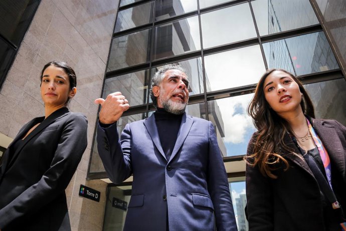 Bogotá. Septiembre 21 de 2023. Armando Benedetti acude a la sede de la calle 72 de la Corte Suprema para rendir indagatoria en el caso del presunto delito de concusión, echo de corrupción en la Fiduprevisora. (Colprensa - Mariano Vimos)