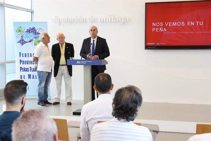 Presentación en la Diputación de Málaga del circuito flamenco Nos vemos en tu peña que llegará a 32 municipios de la provincia.