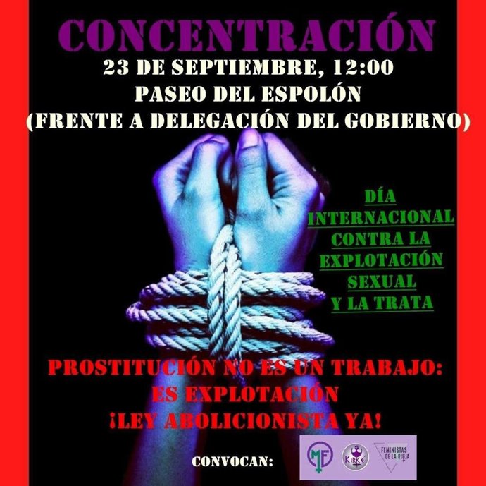 Concentración contra la explotación sexual y la trata, este sábado en Logroño