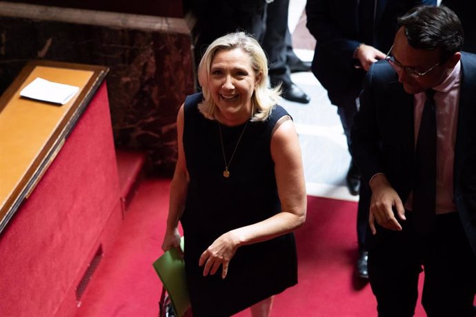 Archivo - Marine Le Pen, excandidata presidencial de Agrupación Nacional