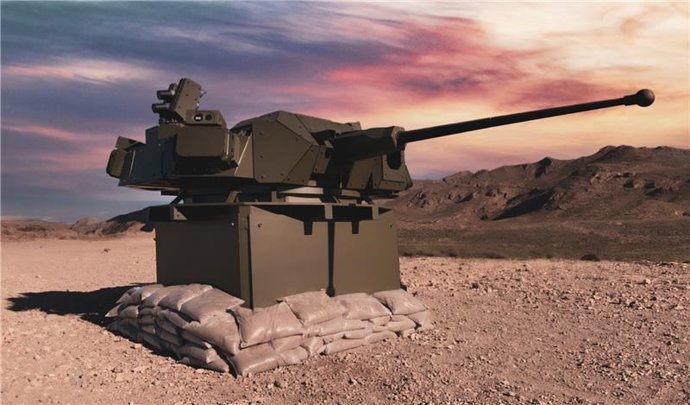 Archivo - El sistema de protección activa (APS) Iron Fist en una estación remota Guardian 30 de Escribano