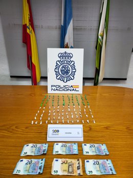 Papelinas de cocaína intervenidas en La Línea.