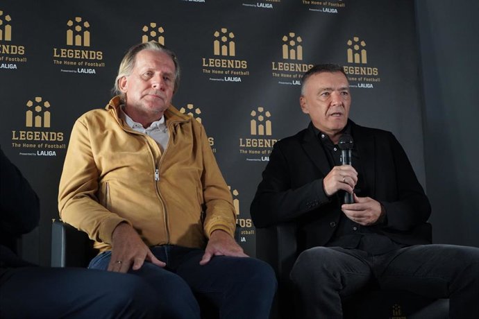 Bernd Schuster y Milinko Pantic, en un evento de LaLiga.