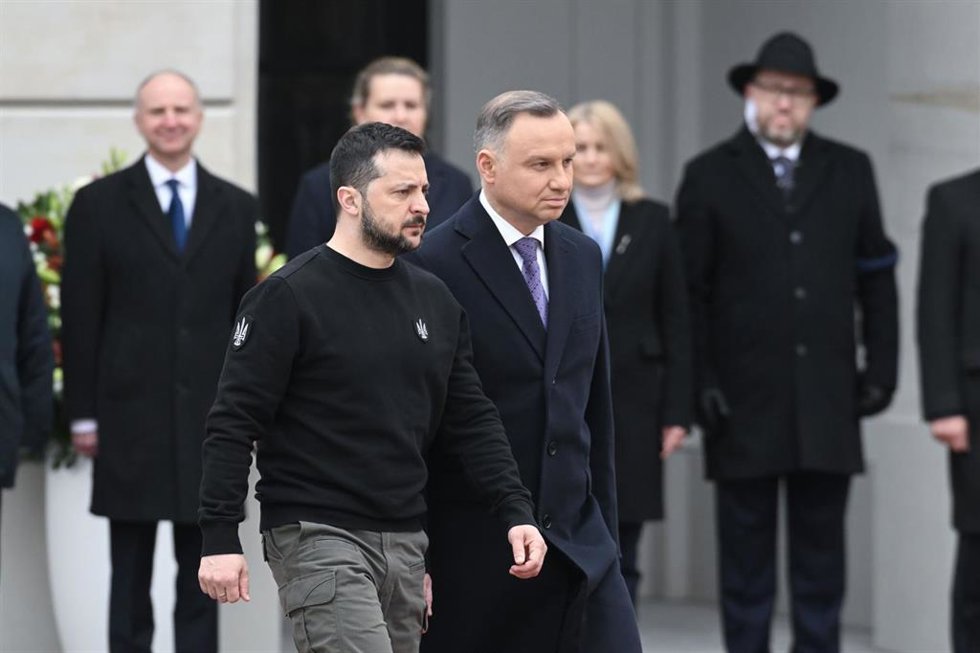 Archivo - Volodimir Zelenski y Andrzej Duda.