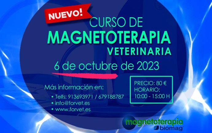 Curso sobre magnetoterapia veterinaria el próximo 6 de octubre.
