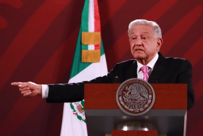September 20, 2023, Mexico City, Mexico: Mexican President, Andres Manuel Lopez Obrador, speaks during the daily morning news conference in front of reporters at  National Palace on September 20, 2023 in Mexico City, Mexico.