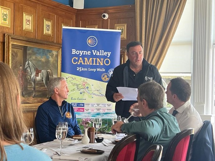 El presidente de la Diputación de A Coruña, Valentín González Formoso, en un encuentro en Irlanda sobre el Camino Celta