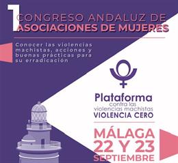 Málaga.- Málaga acoge el primer Congreso Andaluz de Asociaciones de Mujeres para erradicar la violencia machista