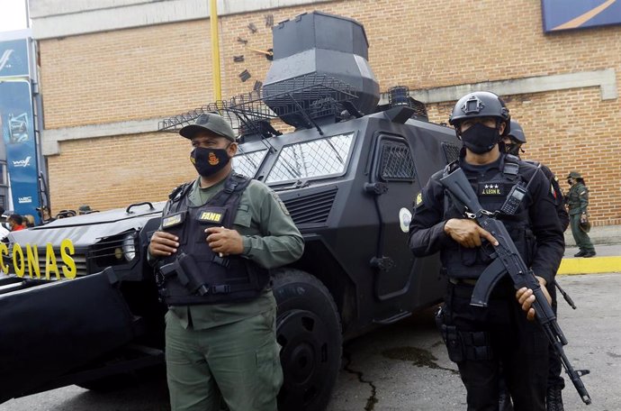 Archivo - Miembros de las Fuerzas de Seguridad de Venezuela