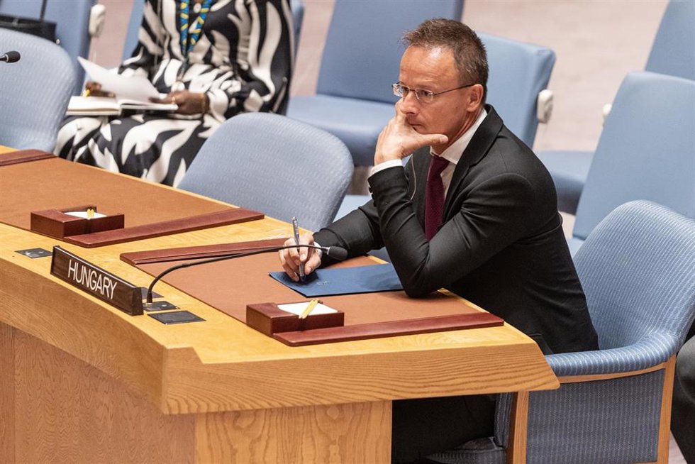 Archivo - El ministro de Asuntos Exteriores de Hungría, Peter Szijjártó