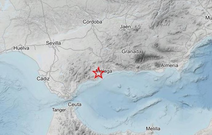 Mapa del epicentro del terremoto