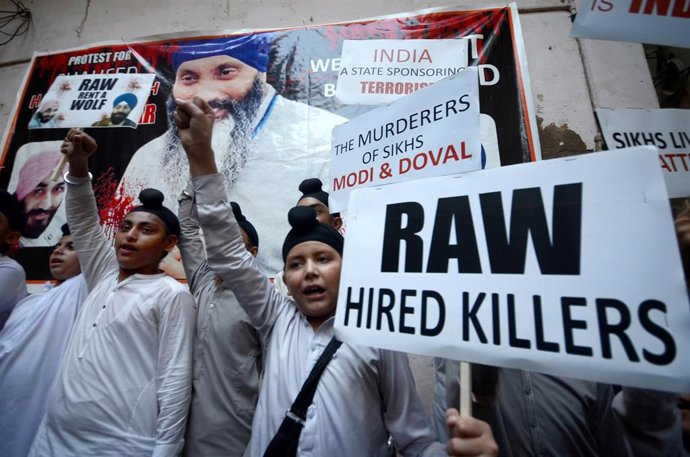 Protesta sij contra el Gobierno indio en Canadá en una imagen de archivo