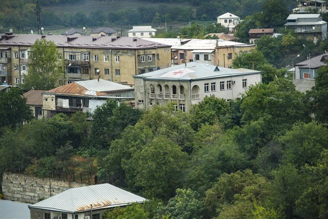 Archivo - Sede de la Cruz Roja en Stepanakert, Nagorno-Karabaj