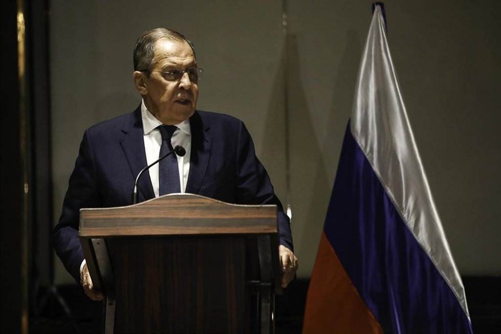 El ministro de Exteriores de Rusia, Sergei Lavrov, durante una visita a Bangladesh