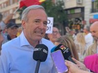 Azcón (PP) defiende la "igualdad y unidad" de España frente a un único PSOE que "solo tiene la posición de Sánchez"