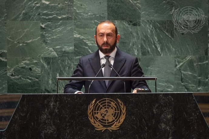 El ministre d'Exteriors d'Armnia, Ararat Mirzoyan, en el seu discurs durant l'Assemblea General de l'ONU