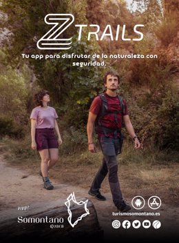 La aplicación de móviles 'Z Trails' permite recorrer con seguridad los senderos de Guara Somontano.
