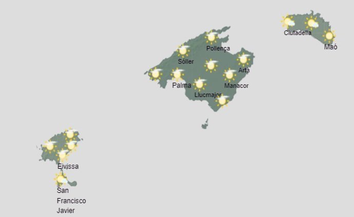 El tiempo hoy lunes, 25 de septiembre, en Baleares.