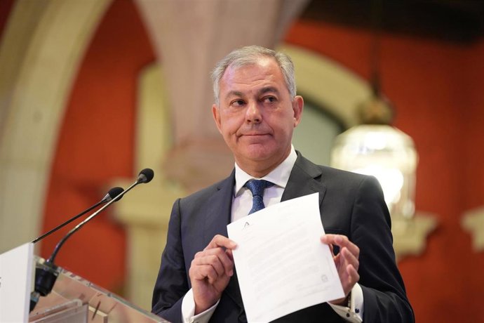 José Luis Sanz, alcalde de Sevilla, en un encuentro informativo organizado por la SER en la Fundación Cajasol.