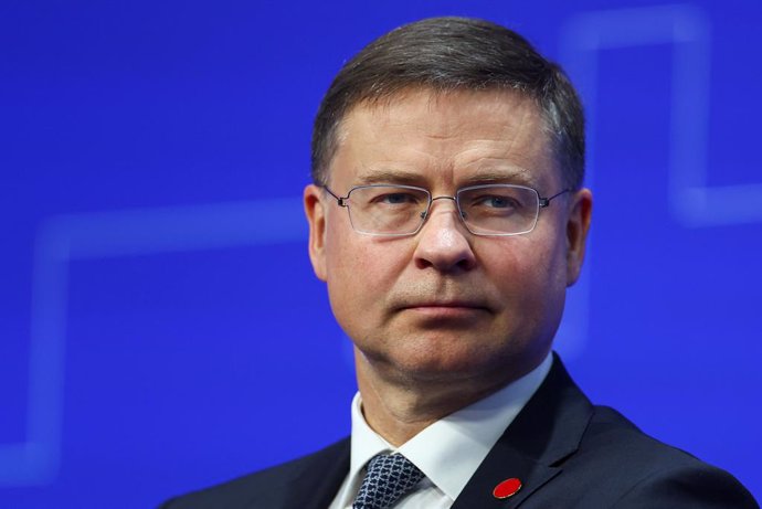 Archivo - 21 June 2023, United Kingdom, London: Valdis Dombrovskis, European Commissioner for Trade and Executive Vice President of the European Commission for An Economy that Works for People, attends the Ukraine Recovery Conference, held at the InterC