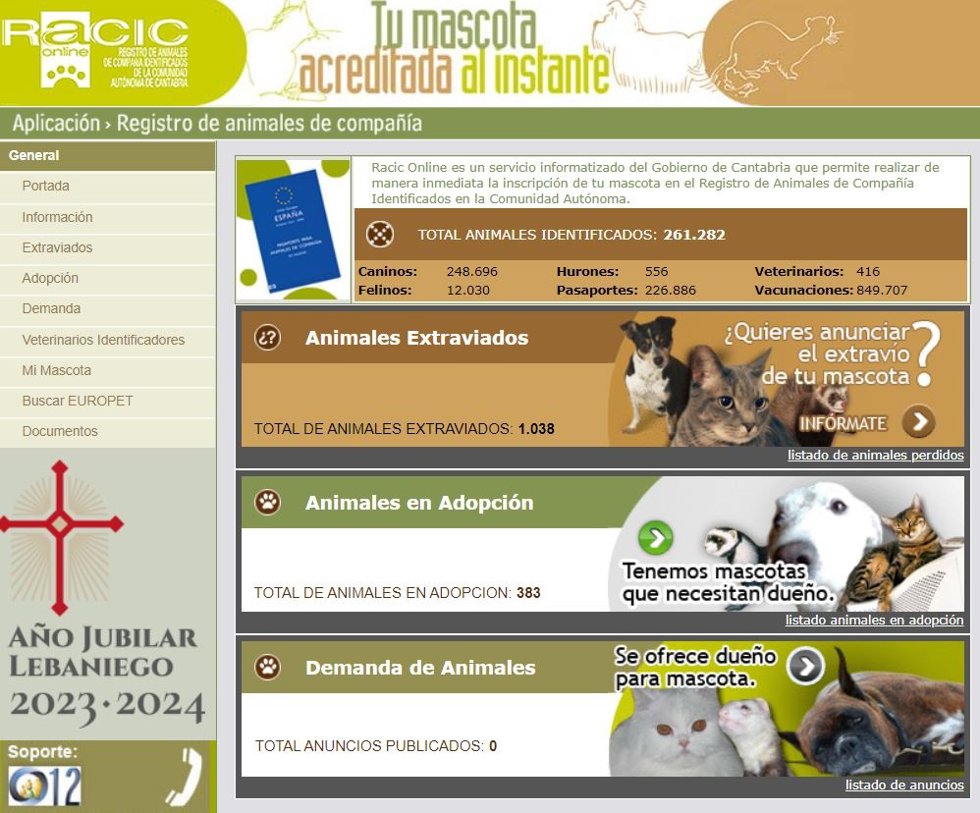 Registro de Animales de Compañía de Cantabria