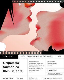 Cartel del primer concierto de la Orquesta Sinfónica de Baleares de la temporada 2023-2024