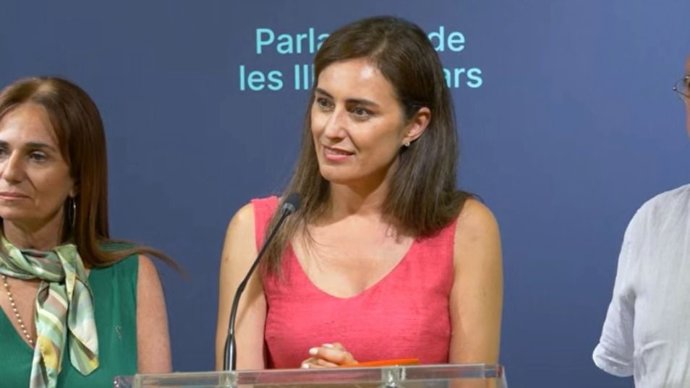 Archivo - La diputada portavoz de Vox en el Parlament, Idoia Ribas