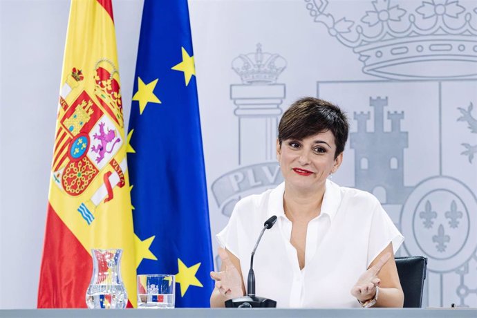 La ministra Isabel Rodríguez comparece tras una reunión del Consejo de Ministros