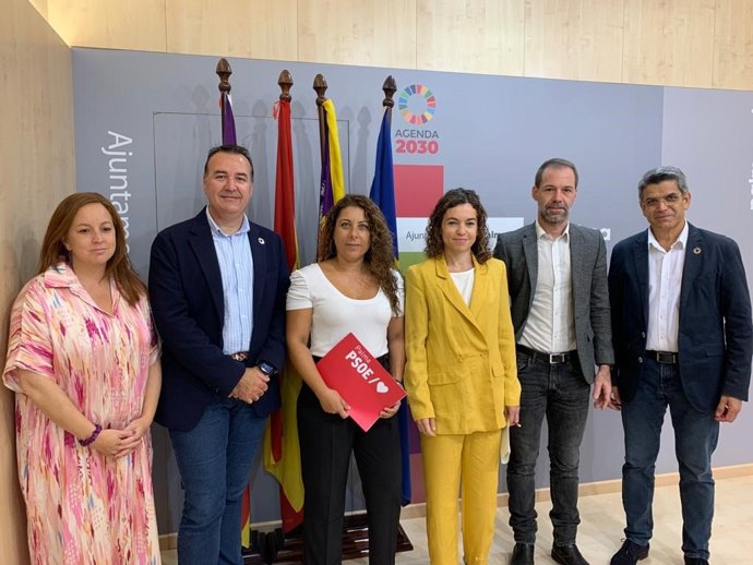 El grupo municipal del PSOE en Palma en una rueda de prensa