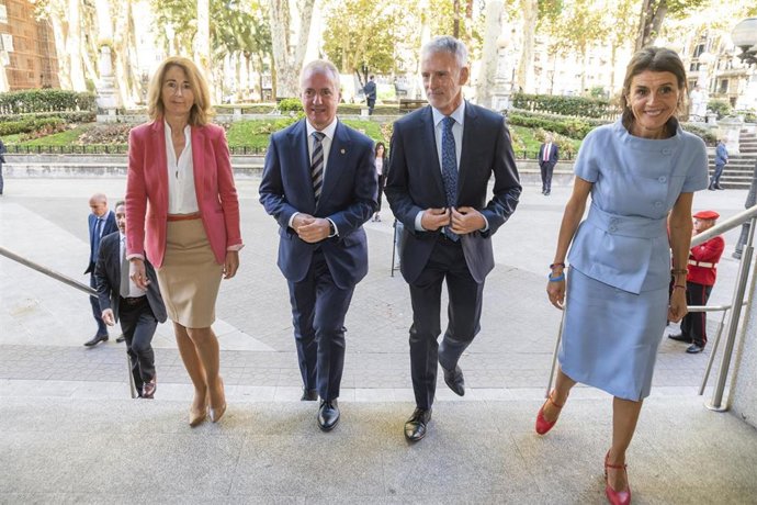 El Lehendakari, Iñigo Urkullu, el presidente del TSJPV, Iñaki Subijana, la Fiscal General del País Vasco, Carmen Adán y la consejera vasca de Justicia, Nerea Melgosa,  en la apertura del año judicial