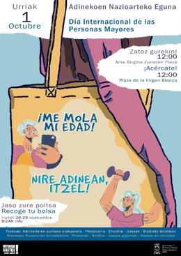 La plaza de la Virgen Blanca de Vitoria acoge el domingo la fiesta por el Día Internacional de las Personas Mayores