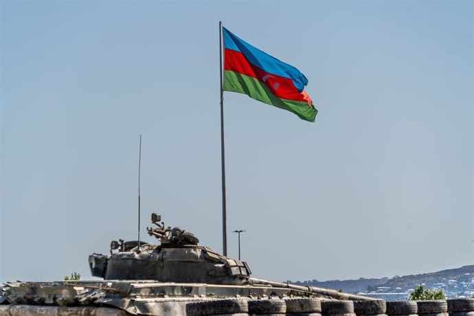 Archivo - Bandera de Azerbaiyán