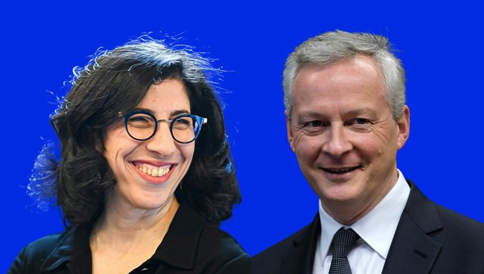 On the left, Rima Abdul Malak, Minister of Culture, On the right, Bruno Le Maire, Minister of the Economy, Finance and Industrial & Digital Sovereignty.  Copyright Shutterstock