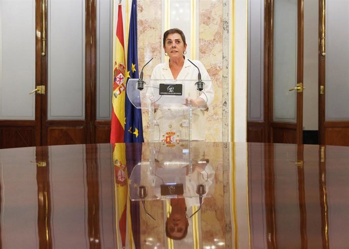 Archivo - La diputada de EH Bildu Mertxe Aizpurua