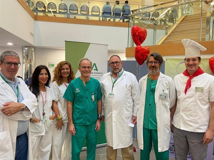 Actos Semana del Corazón en el Hospital Clínico de Málaga.