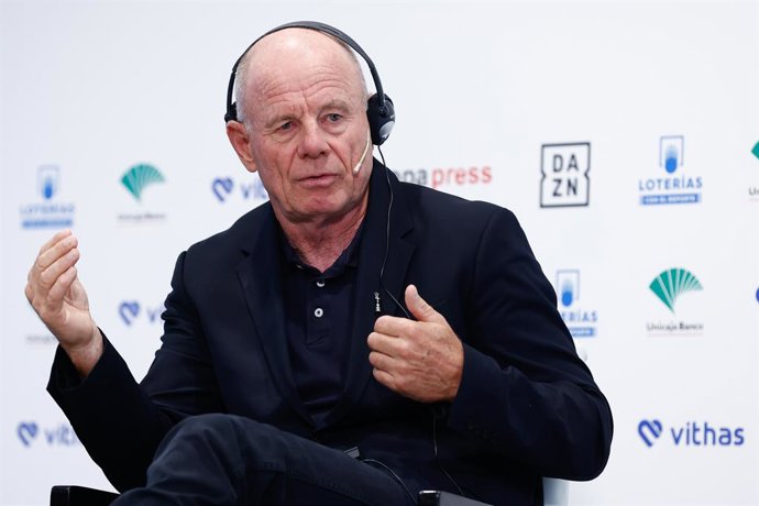 Grant Dalton attends during the Desayunos Deportivos Europa Press to Grant Dalton, CEO of America's Cup Evento Barcelona, at NH Collection Eurobuilding Hotel on September 26, 2023, in Madrid, Spain.