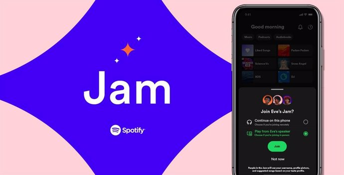 La nueva función coloaborativa de Spotify, Jam.