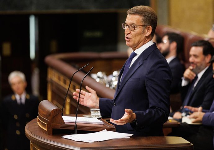 El líder del PP y candidato a la Presidencia del Gobierno, Alberto Núñez Feijóo,