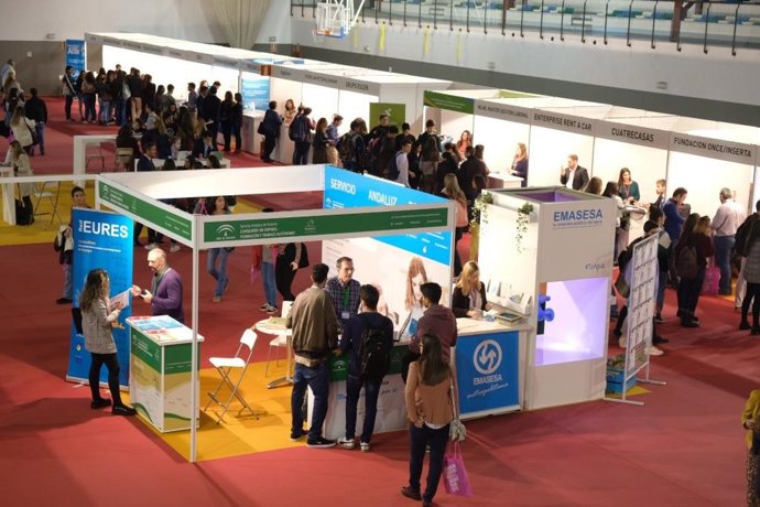 Imagen de archivo de una de las ediciones de la Feria del Empleo de la Universidad de Sevilla.