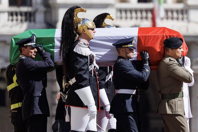 Féretro del expresidente italiano Giorgio Napolitano