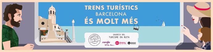 Cartel de 'Trens Turístics Barcelona és molt més'