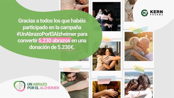 Archivo - Campaña solidaria 'Un abrazo por el Alzheimer' de Kern Pharma